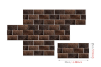RetroBrick - 6-delige Zelfklevende Retro Baksteen Wandstickers (30x15cm)