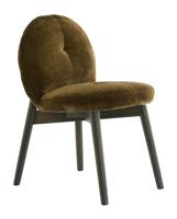 Light & Living Eetkamerstoel 'Sinosa' Velvet, kleur Olijfgroen