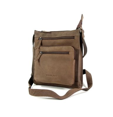 VISTA 5 vaks leren damestas schoudertas D Bruin