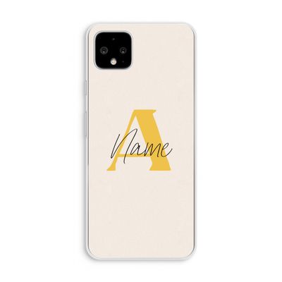 Amber Script: Pixel 4 XL Transparant Hoesje