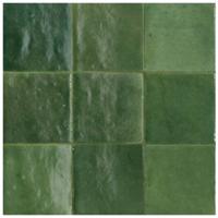 Wandtegel Marrokaans groen Marazzi Zellige 10x10cm Bosco glans