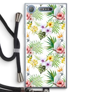 Gele kuif: Sony Xperia XZ1 Transparant Hoesje met koord