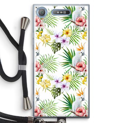 Gele kuif: Sony Xperia XZ1 Transparant Hoesje met koord