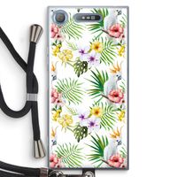 Gele kuif: Sony Xperia XZ1 Transparant Hoesje met koord