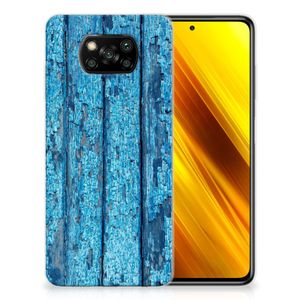 Xiaomi Poco X3 | Poco X3 Pro Bumper Hoesje Wood Blue