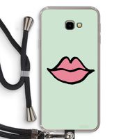 Kusje: Samsung Galaxy J4 Plus Transparant Hoesje met koord Kusje: Samsung Galaxy J4 Plus Transparant Hoesje met koord