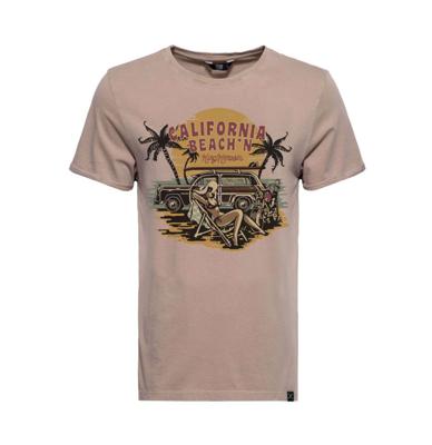 King Kerosin California Beachin T-Shirt Latte-S