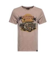 King Kerosin California Beachin T-Shirt Latte-M King Kerosin California Beachin T-Shirt Latte-M