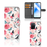 OPPO A16/A16s/A54s Hoesje Butterfly Roses