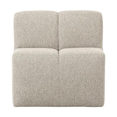 Woood Mojo eetkamerbank 84 cm met rugleuning bouclé Beige Melange