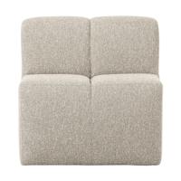 Woood Mojo eetkamerbank 84 cm met rugleuning bouclé Beige Melange