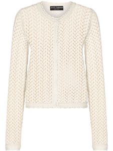 Dolce & Gabbana cardigan en crochet - Tons neutres