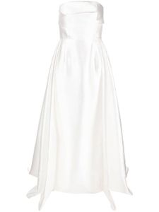 Solace London robe longue Tiffany à design sans bretelles - Blanc