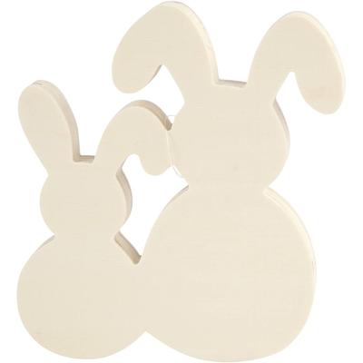 Creativ Company Konijnen, h: 17 cm, b: 16 cm, dikte 2 cm, 1 set