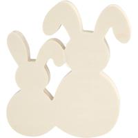 Creativ Company Konijnen, h: 17 cm, b: 16 cm, dikte 2 cm, 1 set