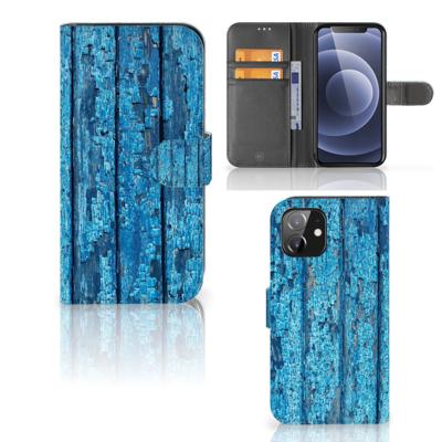 iPhone 12 | 12 Pro (6.1") | Book Style Case | Wood Blue