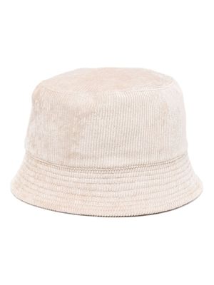 Brunello Cucinelli bob en velours côtelé à étiquette logo - Tons neutres