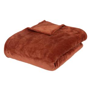 Atmosphera Plaid/bank deken - terracotta - polyester - 180 x 230 cm - Plaids