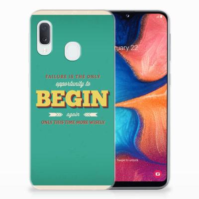 Samsung Galaxy A20e | Siliconen hoesje | met naam Quote Begin Samsung Galaxy A20e | Siliconen hoesje | met naam Quote Begin