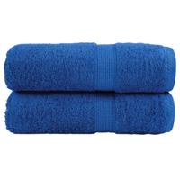 VidaXL Premium washandjes solund 2 stuks blauw 30x30 cm 600 g/m²