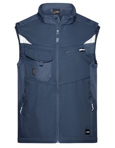 James & Nicholson JN845 Workwear Softshell Vest -STRONG- - Navy/Navy - 3XL