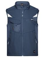 James & Nicholson JN845 Workwear Softshell Vest -STRONG- - Navy/Navy - 3XL