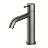 Hotbath Cobber - Wastafelmengkraan - zonder Waste - Laag - Geborsteld Nikkel - Opbouw - Nikkel - V04