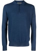 Corneliani polo fin en laine vierge - Bleu