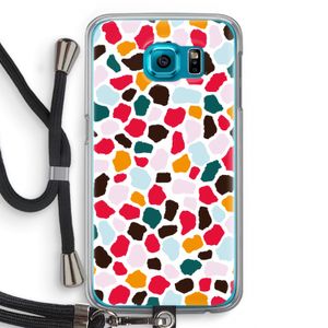 Colored Giraffe: Samsung Galaxy S6 Transparant Hoesje met koord