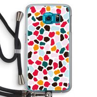 Colored Giraffe: Samsung Galaxy S6 Transparant Hoesje met koord