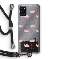 Anything Flamingoes: Samsung Galaxy A31 Transparant Hoesje met koord