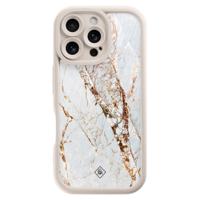 iPhone 16 Pro beige case - Marmer goud
