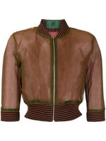 Jean Paul Gaultier Pre-Owned veste bomber à rayures (années 1980) - Marron