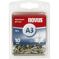 Novus 110057020 Popnagel (Ø x l) 3 mm x 10 mm Aluminium Aluminium 70 stuk(s)