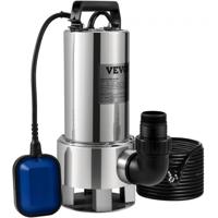 VEVOR Dompelpomp 1300W Vuilwaterpomp 230V Tuinpomp debiet 20000L/u Vuilwater pompen max slakken 11m IPX8 Ideaal voor het verpompen van water uit