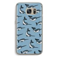 Narwhal: Samsung Galaxy S7 Transparant Hoesje - thumbnail