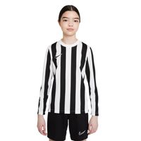Nike Striped Division IV Voetbalshirt Lange Mouwen Kids Wit Zwart - thumbnail