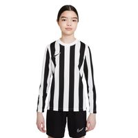 Nike Striped Division IV Voetbalshirt Lange Mouwen Kids Wit Zwart