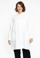 Yoek Blouse met zakken LINNEN | Wit | Maat 38/40 Yoek Blouse met zakken LINNEN | Wit | Maat 38/40