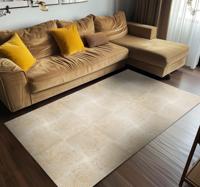 Moderne bogen vinyl tapijt beige