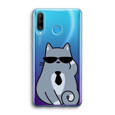 Cool cat: Huawei P30 Lite Transparant Hoesje
