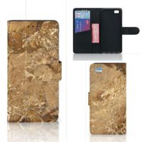 Huawei Ascend P8 Lite | Bookcase | Marmer Creme | Portemonnee hoesje
