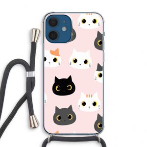 Katten: iPhone 12 mini Transparant Hoesje met koord