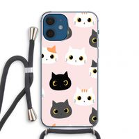 Katten: iPhone 12 mini Transparant Hoesje met koord