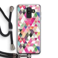 Gekleurde driehoekjes: Samsung Galaxy J8 (2018) Transparant Hoesje met koord