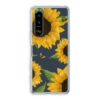 Sunflower and bees: Sony Xperia 5 III Transparant Hoesje