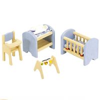Pintoy Blauwe Babykamer voor Poppenhuis Pintoy Blauwe Babykamer voor Poppenhuis