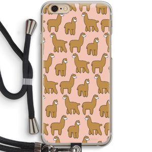Alpacas: iPhone 6 / 6S Transparant Hoesje met koord