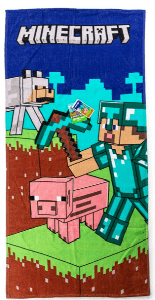 Minecraft strandlaken meerkleurig 70x140cm