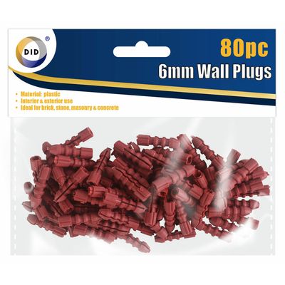 80x Pluggen/muurpluggen 6 mm